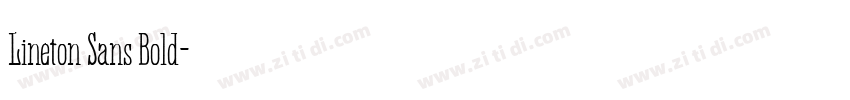 Lineton Sans Bold字体转换